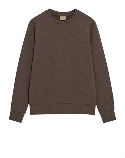 Mos Mosh Gallery - MMGAbel Crew Neck Sweatshirt - Chocolate Brown Melange 